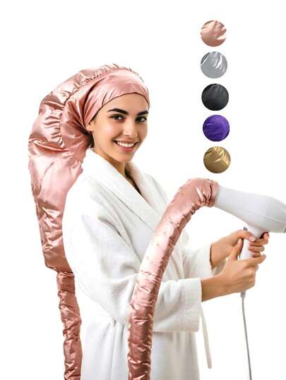 Mũ chụp sấy tóc cỡ lớn, có thể điều chỉnh, được nâng cấp, giúp rút ngắn thời gian sấy và dưỡng tóc sâu, phù hợp với mọi hình dạng đầu và kiểu tóc, tóc dài, tóc xoăn, tóc tết, mũ chụp bằng giấy bạc giúp dưỡng tóc sâu.