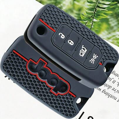 Bao đựng chìa khóa xe hơi bằng silicon mềm cao cấp dành cho Cherokee Compass Renegade Grand Commander, Dodge Journey Challenger Jcuv Charger