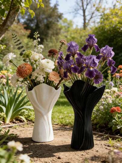 1pc Minimalist Modern Style Unique Sculpture Vase, Suitable For Beautifying Indoor Spaces, Applicable For Living Room, Bedroom, Office Desk, Can Be Used For Flower Arrangement Decor, Nordic Style Home Decor, Suitable As Gift Or Personal Use