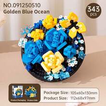 300+Pcs Micro Particle Eternal Flower Plate Building Blocks, DIY Micro Particle Building Blocks Flower Plate, Romantic Home Decor With Eternal Flowers, Multi-Functional And Original Gift Idea, Plant Flower Plate Assembly Simulation Decorative Flower, Holiday Gift, Valentine's Day Gift, Mother's Day Gift, Christmas Gift, Father's Day Gift, Desktop Ornament - Multicolor - View 11