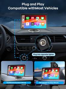 REMAX 7-Inch Car Multimedia Video Player, Supports Wireless CarPlay And Wireless Android Auto, Portable Universal Car Display Monitor With Camera, Car MP5 Player, Suitable For Fiat 500, Plug And Play, Stable And Classic Choice - M15 - View 8