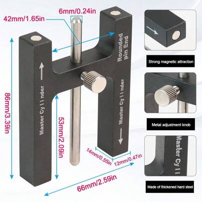 Aluminium Brake Booster ToolMaster Cylinder Push Rod ToolCar Brake Adjustment ToolUK Car Maintenance ToolHigh Durability Brake Tool
