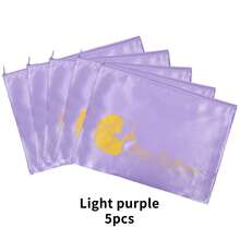 AliLeader 5个装缎面假发袋，尺寸25*35厘米，多用途假发收纳袋，缎面抽绳丝绸接发包装袋 - 5pcs - 查看 9