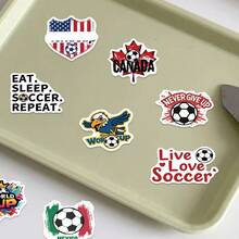 50pcs Football Stickers, Football Player Stickers, Football Sports Stickers, Football Gifts, Cartoon Sports Waterproof Stickers Suitable For Laptop, Phone, Car, Skateboard, Water Bottle, Scrapbook, Notebook - E - View 8