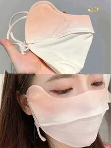 Bộ 2/3 khẩu trang chống nắng bằng vải chiffon chuyển màu dành cho nữ, chỉ số chống tia UV UPF 50+, thoáng khí, mát mẻ, thích hợp làm quà tặng ngày lễ cho phái nữ. - Nhiều màu - Xem 7