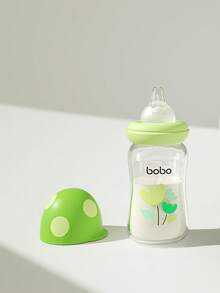 1 bình sữa thủy tinh cho bé 160ml/5.4oz, cổ rộng, nắp hình nấm, thích hợp cho trẻ sơ sinh bú. - Nhiều màu - Xem 9
