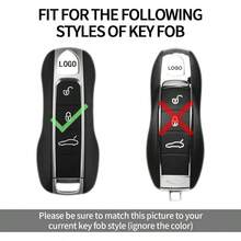 Key Fob Case Cover Compatible With TAYCAN 3 4 Button Keyless Entry Remote TPU Transparency Frosted Key - 3 Button + Transparency Frosted Blue - View 5