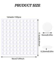500/1000/2000 miếng dán hai mặt trong suốt, có thể tháo rời, làm từ acrylic, hình tròn, chống thấm nước, thích hợp cho tiệc mừng em bé, đám cưới, sinh nhật, trang trí bóng bay, đồ dùng văn phòng phẩm DIY. - Nhiều màu - Xem 2