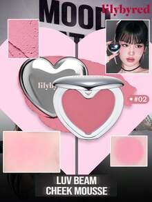 K-Beauty Luv Beam腮红慕斯，自然腮红，易于晕染不卡粉，轻盈丝滑慕斯质地，提亮双颊，持久妆效，裸妆适用，面部彩妆 - #02 Cherry Mousse - 查看 10