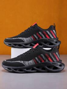 男士休闲鞋，人字纹鞋底，四季皆宜 - 黑色 - 查看 3