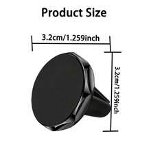 Car Air Vent Magnetic Phone Holder 360 Rotation Stable Mount Strong Magnetic Grip No Shake Hands Free Driving Easy Install Universal - A - View 3