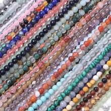 1 Strand 2mm Natural Faceted Stone Beads, Small Diameter Suitable For DIY Jewelry Making, Bracelets, Necklaces, Crafting Accessories, Approx. 145 Beads Per Strand - Multicolor - View 8