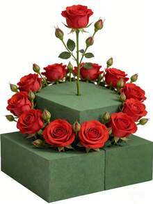 20pcs/10pcs/8pcs/1pc/2pcs/4pcs/6pcs 5.51" X 3.14" X 1.77" - Dry & Wet Floral Foam Bricks, Green Polystyrene Foam Blocks, Suitable For Flower Arranging, Plant Decor And DIY Crafts, Spring Floral And Handicrafts - Multicolor - View 11