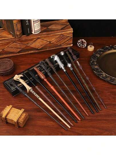 1pc Premium Classic Carbon Steel Magic Wand - Roleplay Scepter - Walking Cane Gift - Photo Prop - LARP Party Supplies - Stage Performance Accessory - Gift & Collection - Birthday Gift - Holiday Gift - Perfect Gift - Unlock Your Own Magical World