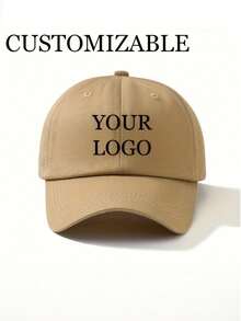 可定制棒球帽（文字/图案） - 男女通用，尺码可调节，多种颜色可选。帽身印有英文字母，男女皆宜。这款遮阳帽可直接印制任何图案。是户外活动和日常佩戴的理想之选，适合所有季节。 - 彩色 - 查看 2