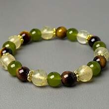 1 pièce Bracelet de style bohème avec perles de 8 mm, convient pour toutes les saisons, excellent cadeau pour la mère, la petite amie, la meilleure amie, la fête des mères - Multicolore - Voir 7