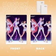 1本可爱女巫螺旋笔记本，高品质厚纸，图案生动，适合圣诞节、万圣节、生日、毕业典礼、返校季、办公、韩流粉丝礼物、日常文具使用。 - 多色 - 查看 2