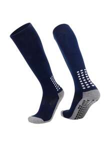 1 Pair Teenage Anti-Slip Coated Football Socks, Children's Long Tube Sports Socks, Suitable For 12-18 Years Old Boys & Girls Daily Outdoor Sports - Multicolor - View 19