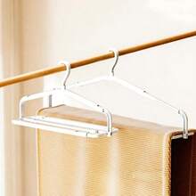 可调节宽度 16.5 英寸 - 25 英寸，可 360 度旋转，防滑固定加宽衣架，适用于毛巾、床单、外套、裤子等。 - 查看 2