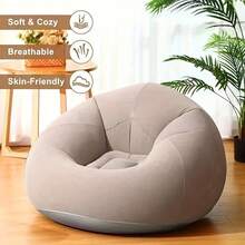 1pc Inflatable Slouchy Sofa Chair, Foldable And Portable, Soft And Comfortable Bean Bag Sofa, Suitable For Indoor/Outdoor Use - Multicolor - View 15