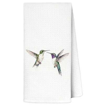 Khăn lau bếp hình chim ruồi cổ điển, quà tặng chim ruồi cho phái nữ, khăn lau bát đĩa hình nhà chim vẽ màu nước, khăn trang trí nhà bếp, quà tặng hàng xóm, quà tân gia cho bạn bè, quà Ngày của Mẹ, quà sinh nhật bạn bè.