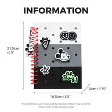 Miniso 迪士尼米奇奇妙美食洞设计笔记本，80页，可爱卡通内页，便携式日记本，甜蜜惊喜礼物，耐用材质（1本） - 長方形 - 查看 8