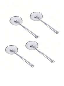 1/2/4pcs Stainless Steel Frying Oil Strainer Ladle, Food Oil Skimmer, Drain Oil Clip, Tofu Powder Filter Net,Kitchen Strainer Set With Fine Mesh, Essential Kitchen Tools & Kitchen Accessories, A Must-Have Kitchen Tools Gift For Home Chefs, Space-Saving Storage For Kitchen Organizers,Christmas Kitchen Gifts Idea - Silver - View 11