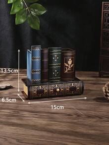1 chiếc [Giá đựng bút bằng gỗ trang trí] Giá đựng bút bằng gỗ kiểu Châu Âu cổ điển, Lưu trữ & Tổ chức: Hộp đựng đồ dùng văn phòng tại nhà, Hộp đựng bút, Hộp phân phối, Giá đựng bút kiểu Châu Âu cổ điển hoài cổ, Giá đựng bút giả sách bằng gỗ - Nhiều màu - Xem 2