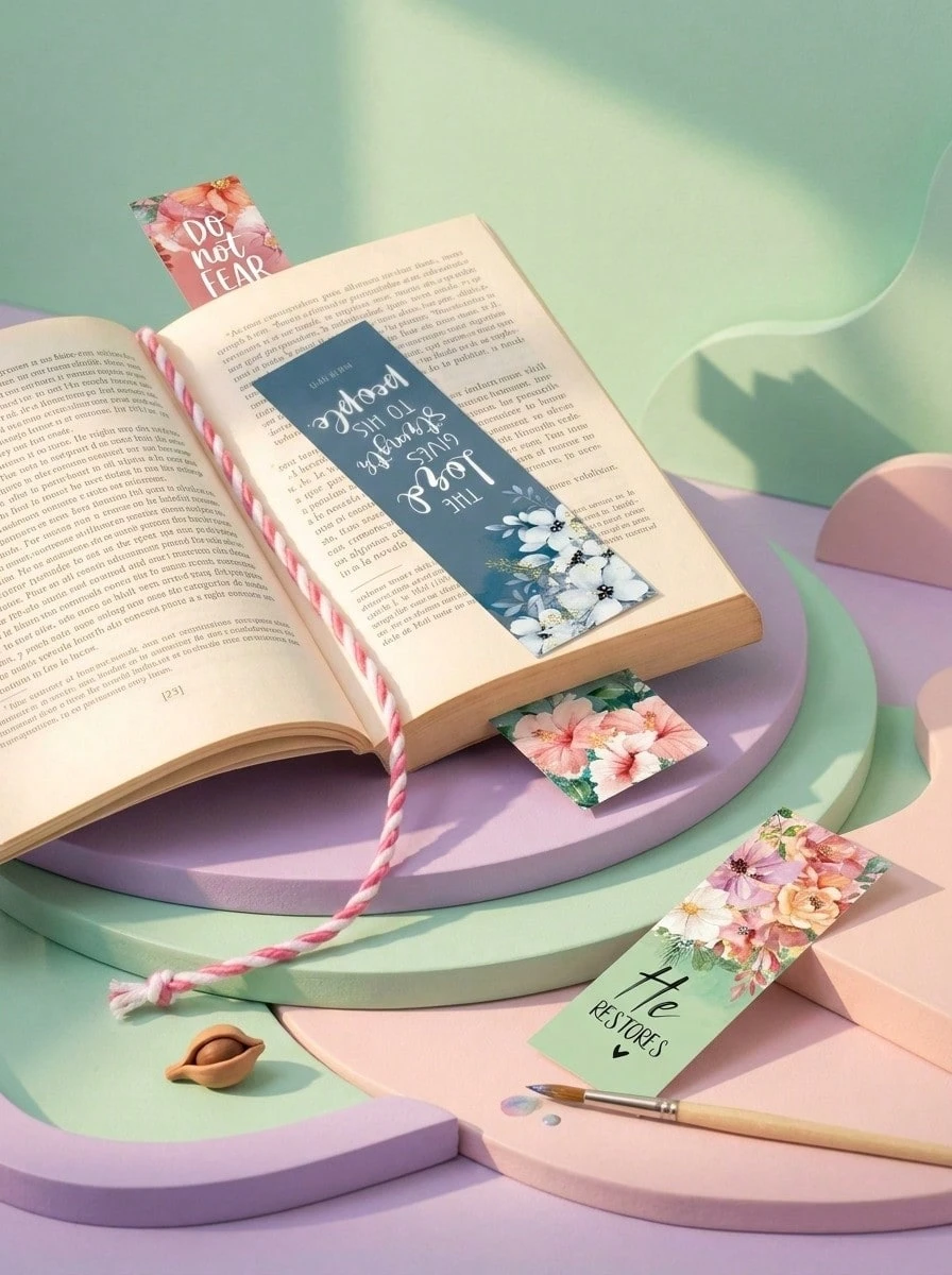 30pcs Inspirational Floral Bible Verse Bookmarks - Scripture Quote Bookmarks, Reading Decor Message Cards, Religious Encouragement Gifts, Suitable For Readers, Men And Women
