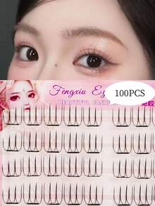 100簇高分韩国女团3.0免胶自粘假睫毛 - 无需胶水 - C型卷翘，自然逼真，高性价比，无需胶水，无需卸除，不刺激皮肤，易于使用，韩式/可爱/仙女风，新手友好，适合日常出行、派对、约会等各种场合，美妆爱好者的专属。送给家人、女朋友、闺蜜的礼物。节日送礼首选。 - C - 查看 2