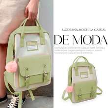 Shendy Vendy Backpack With Large Capacity, 5-Piece Set Fashionable Cool Youth Backpack Pencil Case Laptop School Student - MOD217 淺綠色 - 查看 2