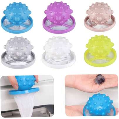 Bolsa de filtro para lavadora, quitapelos, SYOSI Atrapapelos para lavadora, bolsa de malla reutilizable para pelusas, bolsa de filtro portátil para pelusas, quitapelos para lavadora, herramientas de limpieza (6 piezas)