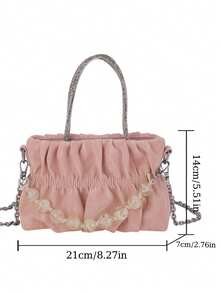 Chiếc túi xách nữ cao cấp, thời trang và tinh tế với thiết kế xếp ly hình đám mây, thanh lịch và đơn giản. Có thể dùng làm túi đeo vai hoặc túi xách tay. Được làm từ chất liệu PU cao cấp, chống mài mòn, chống trầy xước và chống thấm nước, phù hợp cho nhiều dịp khác nhau, bao gồm đi làm hàng ngày và làm quà tặng ngày lễ. - Hồng - Xem 5