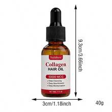 Nattshare 50000微克胶原蛋白强韧护发油，适用于头发和胡须，男女通用，效果显著，修复干枯受损发质，滋润头皮按摩油，令头发更显浓密。 - 正裝 - 查看 4