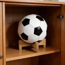 1pc Wooden Display Rack, World Cup Football Display Stand, Wooden Storage Rack, Suitable For Football, Basketball, Volleyball, Rugby And Various Ball Holders - 1 PC Ball Display Rack - View 6
