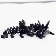 3D打印星空龙及龙蛋 - 可爱收藏雕塑，发光星光龙身，塑料桌面摆件，成人及青少年龙爱好者节日礼物 - 彩色 - 查看 12