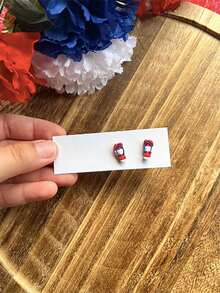 Patriotic Clay Cutter Set, 1/2/7Pcs Polymer Clay Cutters, DIY Craft Tool For 4th Of July Clay Jewelry Making - Pink - View 10