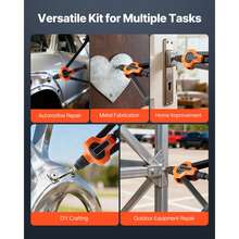 Rivet Nut Tool Kit, 17-Inch Rivnut Tool Kit, With 13 Mandrels And 130 Nuts, Metric And SAE Size M3, M4, M5, M6, M8, M10, M12, 1/2-13, 8-32, 10-24, 1/4-20, 5/16-18, 3/8-16 UNC, A Carrying Case - Tay cầm đôi 17 inch - Xem 6