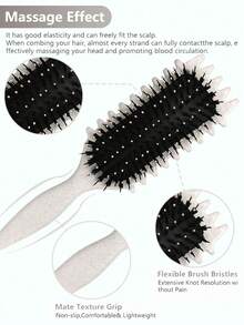 Curling Hair Brush, Designed For Styling Men And Women's Curly Hair, Reduces Pulling - Multicolor - View 4