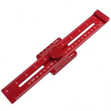 Woodwor Scrir Mar Line Ruler 10-Inc Layout Tool Wit Laser-Etced Scale - Precision Parallel Ruler And Scale Aluminum Offset Mar Gauge  Saw Milling Layout Tools - Red - View 8