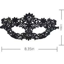 威尼斯半脸面具，性感蕾丝美女化妆舞会面具 - 彩色 - 查看 2