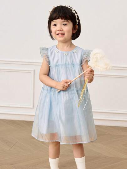 Balabala Đầm voan mỏng nhẹ, thướt tha, thanh lịch cho bé gái mùa hè 2026