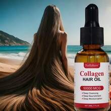 Nattshare 50000微克胶原蛋白强韧护发油，适用于头发和胡须，男女通用，效果显著，修复干枯受损发质，滋润头皮按摩油，令头发更显浓密。 - 正裝 - 查看 1