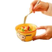SNOOPY Cartoon Ceramic Bowl, Microwave , Rice Bowl, Household Tableware, Noodle Bowl, Birthday Gift - Multicolor - View 9