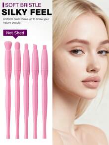 12件套化妆工具套装包含：10套化妆刷+1个多功能防水拉链化妆包+1个收纳盒 - 粉色 - 查看 3