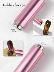 猫眼磁铁，双头法式美甲磁铁工具，强力猫眼凝胶指甲油磁铁，适用于家庭DIY、美甲沙龙、工作室、美甲设计工具，也适用于美甲课程、旅行，适合初学者、爱好者、艺术家，可作为圣诞节、生日、情人节礼物送给女性。 - 彩色 - 查看 3