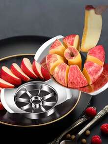 1 pezzo Taglierina per mele con manico confortevole, attrezzo per frutta e verdura, sbucciapatate per cucina, dividi frutta creativo, sbucciatore, snocciolatore, affettatore di frutta multifunzionale, utensile da cucina riutilizzabile per tagliare la frutta - Multicolore - Visualizzare 10