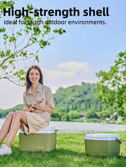  Thùng giữ lạnh di động URBANWAVE 20 lon, thùng đá chịu lực cao với khả năng giữ đá 24 giờ, thùng cách nhiệt lý tưởng cho cắm trại, bãi biển và câu cá, thùng giữ lạnh nhỏ gọn dùng cho dã ngoại và các chuyến đi đường dài.