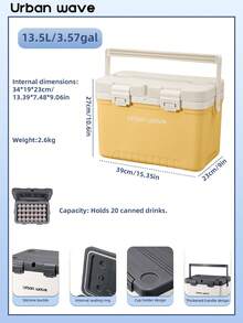 [URBANWAVE] 50-Can Heavy Duty Cooler Box, Durable Wheeled Fridge, 48-Hour Deep Freeze Ice Retention, Portable Insulated Cooler For Fishing, Camping, Beach, Picnic And Road Trips - A - View 11