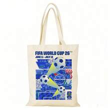 Football Canvas Tote Bag, Shoulder Bag, Handbag, Soccer Fan Gift - View 5